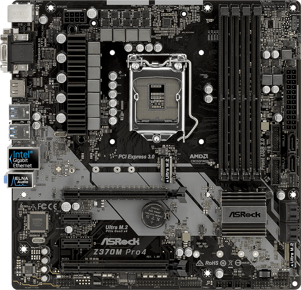 Asrock z370 pro4 совместимость с процессорами